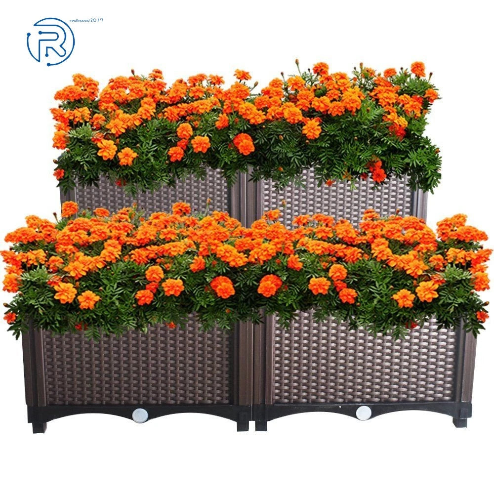 2X Raised Garden Bed Planter for Elevated Flower Vegetable Growing