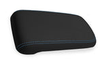 Leather Console Lid Armrest Cover for Chevrolet Colorado (2015–2022) Blue Stitch