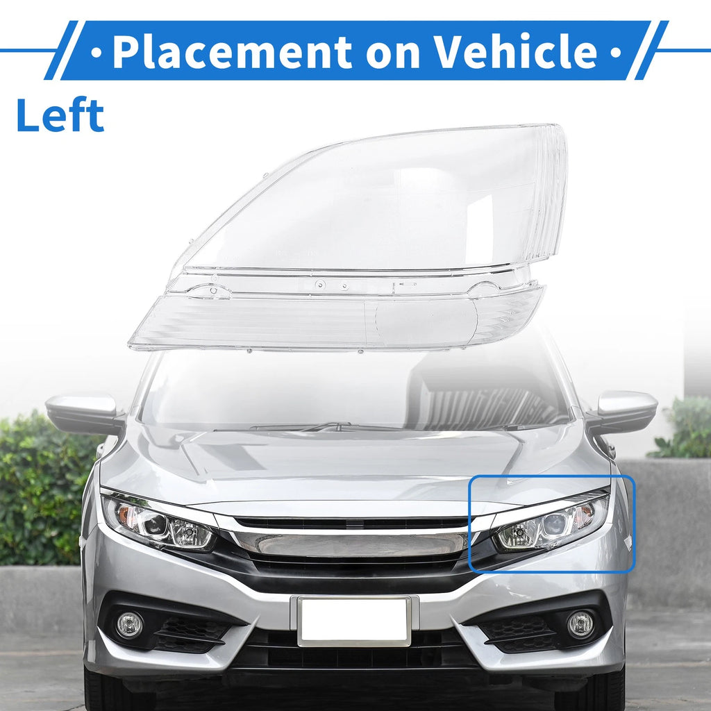 1 Pcs Headlight Lens Cover for Lexus RX300 (1999–2003) PC Clear