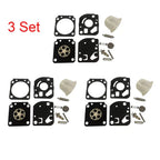 Set of 3 Carburetor Gasket Kit for Zama RB-115 (C1U-W18, C1U-W18A, C1U-W24)