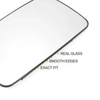 Left Upper White Mirror Glass w/ Back Heated for Mercedes Sprinter (1995-2006)