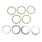 Clutch Kit Steel & Friction Plates for Yamaha XT125 RT100 RS100 TZR80 YBR125 (–)