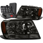 Pair of Smoked/Amber Signal Headlight Lamps for Grand Cherokee (1999–2004)