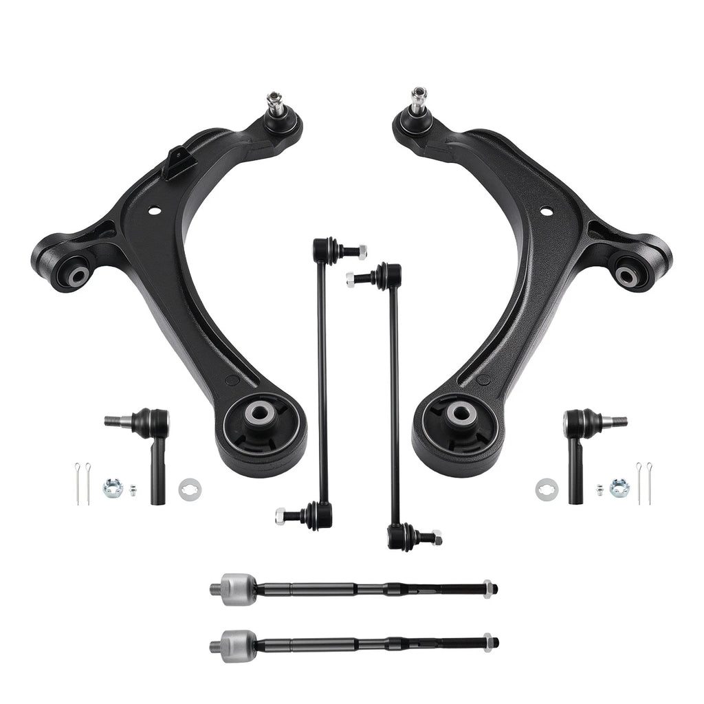 8x Front Lower Control Arms Sway Bar Links Tie Rods for Honda Odyssey (2011–2017)