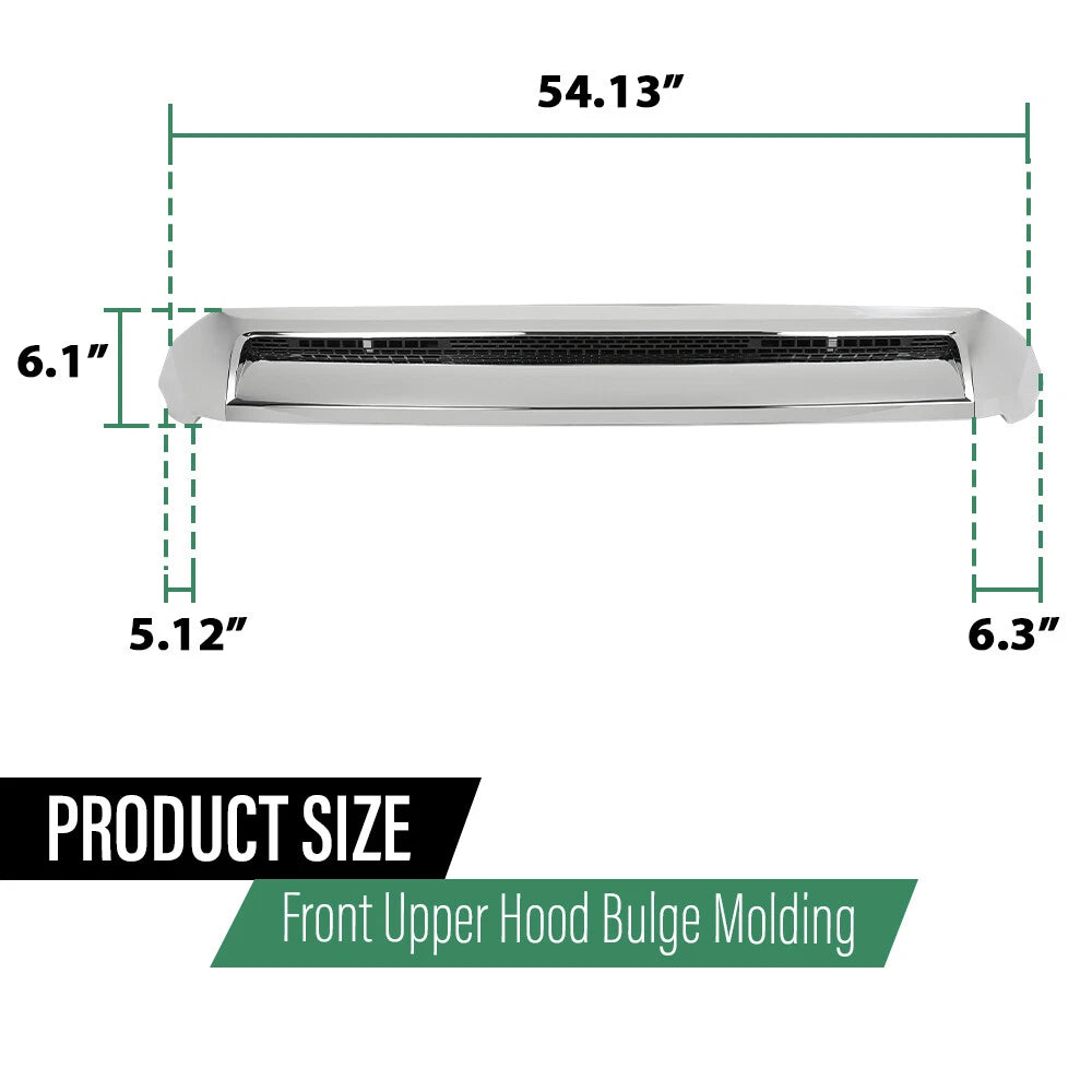 Front Upper Hood Bulge Molding Grille Trim for Toyota Tundra (2014–2021)