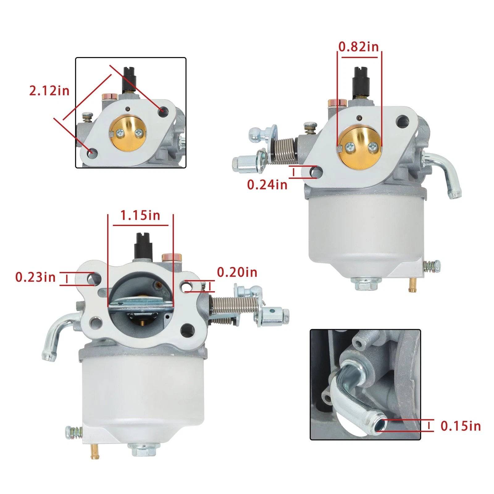 Carburetor with Fuel Pump & Filter for EZGO TXT (1991–Present)