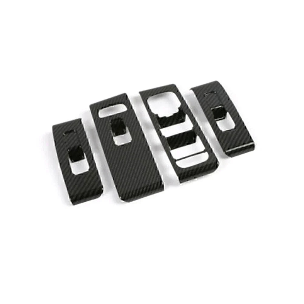 4 x Carbon Fiber ABS Window Switch Lock Cover Trim for Volvo XC40 (2018-2021)