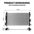 Radiator for Chevrolet Cruze 2010–2016 (1.8L, 1.4L)