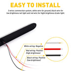 2X 15" Waterproof Red LED Stop Brake Turn Tail Light Bar for Truck Trailer