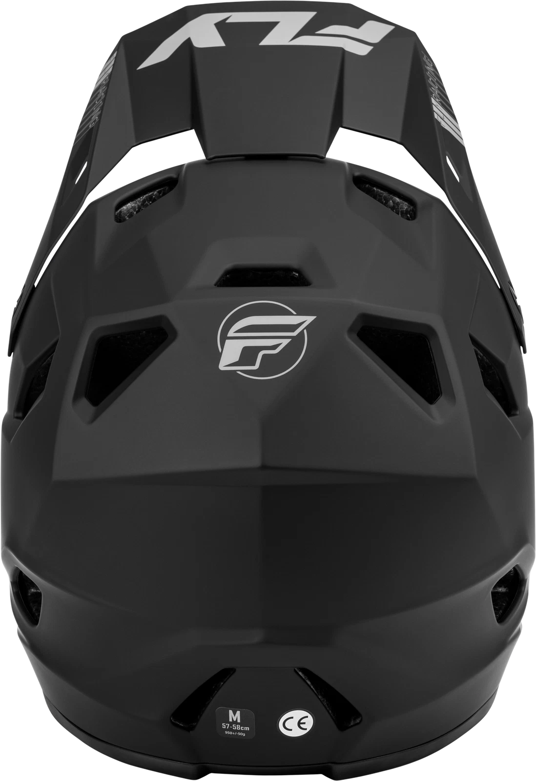 Rayce Full-Face Bicycle Helmet for FLY RACING (Matte Black, Large)