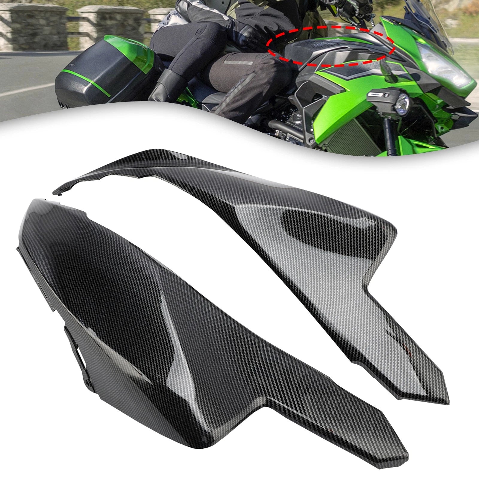 Tank Side Cover Panel for Kawasaki Versys 650 KLE650 (2022–2024)