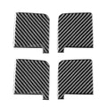 Set of 4 Black Carbon Fiber Door Handle Bowl Cover Trim for Toyota Tundra (2014–2021)