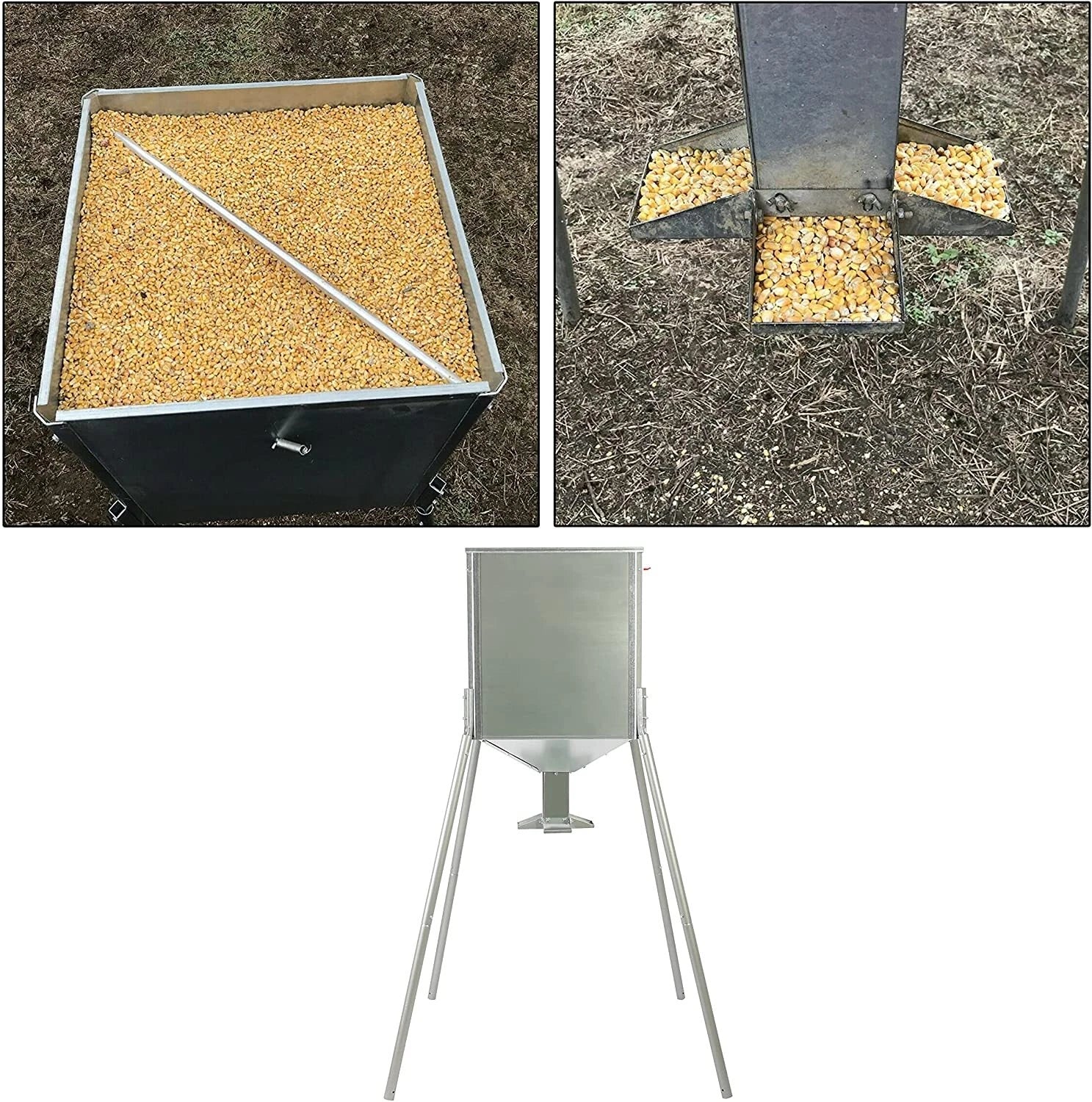 Gravity Feeder 450lb Zinc-Plated for Deer Turkey Big Game Hunting