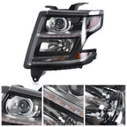 Halogen Headlight for Chevy Suburban/Tahoe (2015–2017) with Bulb Driver Left