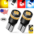 Set of 4 T10 LED License Plate Light Bulbs for Multiple Models (194, 2825, W5W)