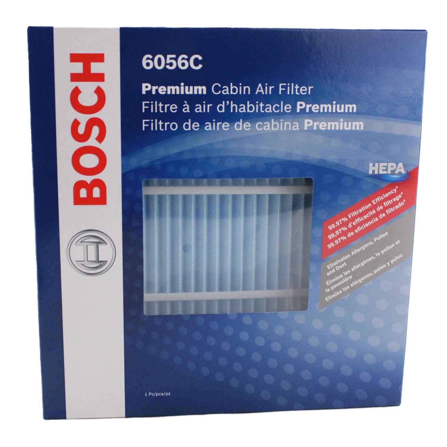 Bosch 6056C HEPA Cabin Air Filter for Lexus ES330 GX470 Toyota 4Runner Camry (2004–2006)