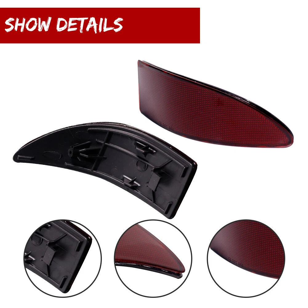 Set of 2 Rear Bumper Reflector Lights for Lexus IS250 IS350 (2006–2013)