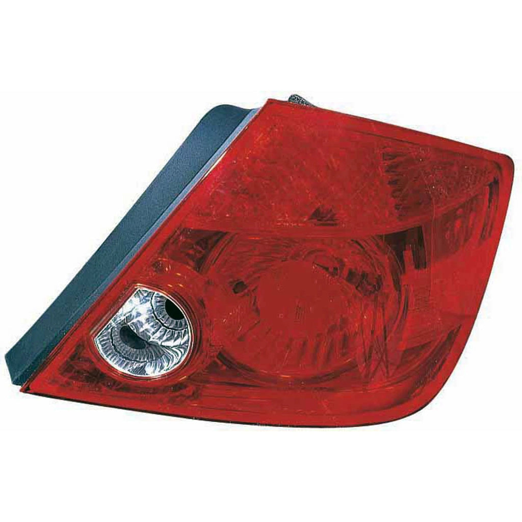 Replacement Passenger Tail Light Lens/Housing w/Red Lens and Clear Round Lens