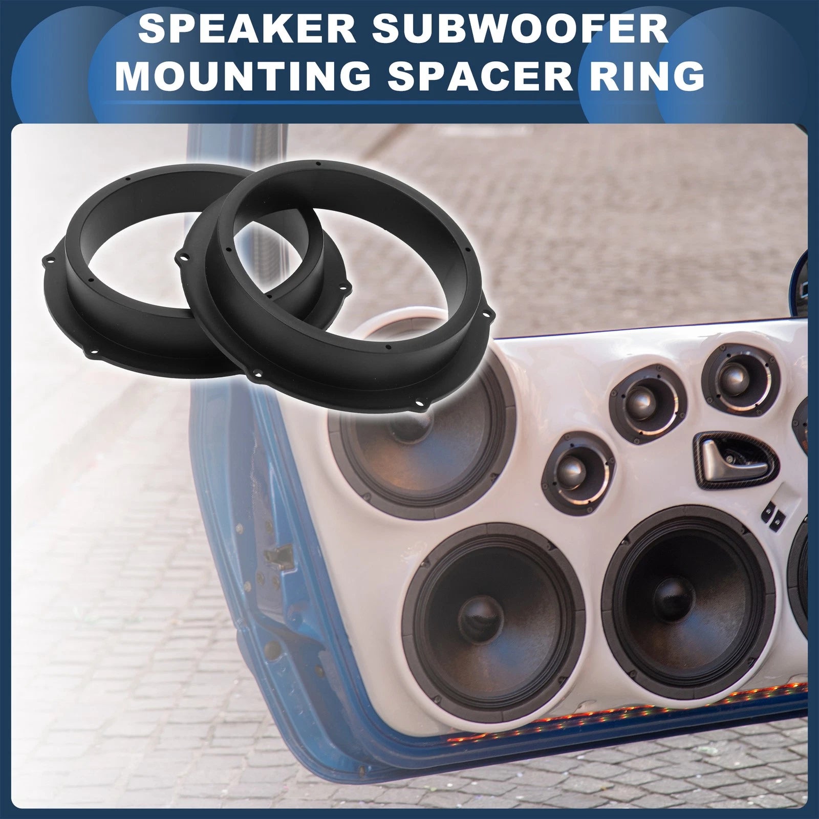 2X Speaker Spacer Ring Adapter for Volkswagen Golf MK5 (2003–2009)