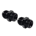Black Aluminum AN10 Flare to 8AN ORB Male Fitting Adapter w/ O-Rings