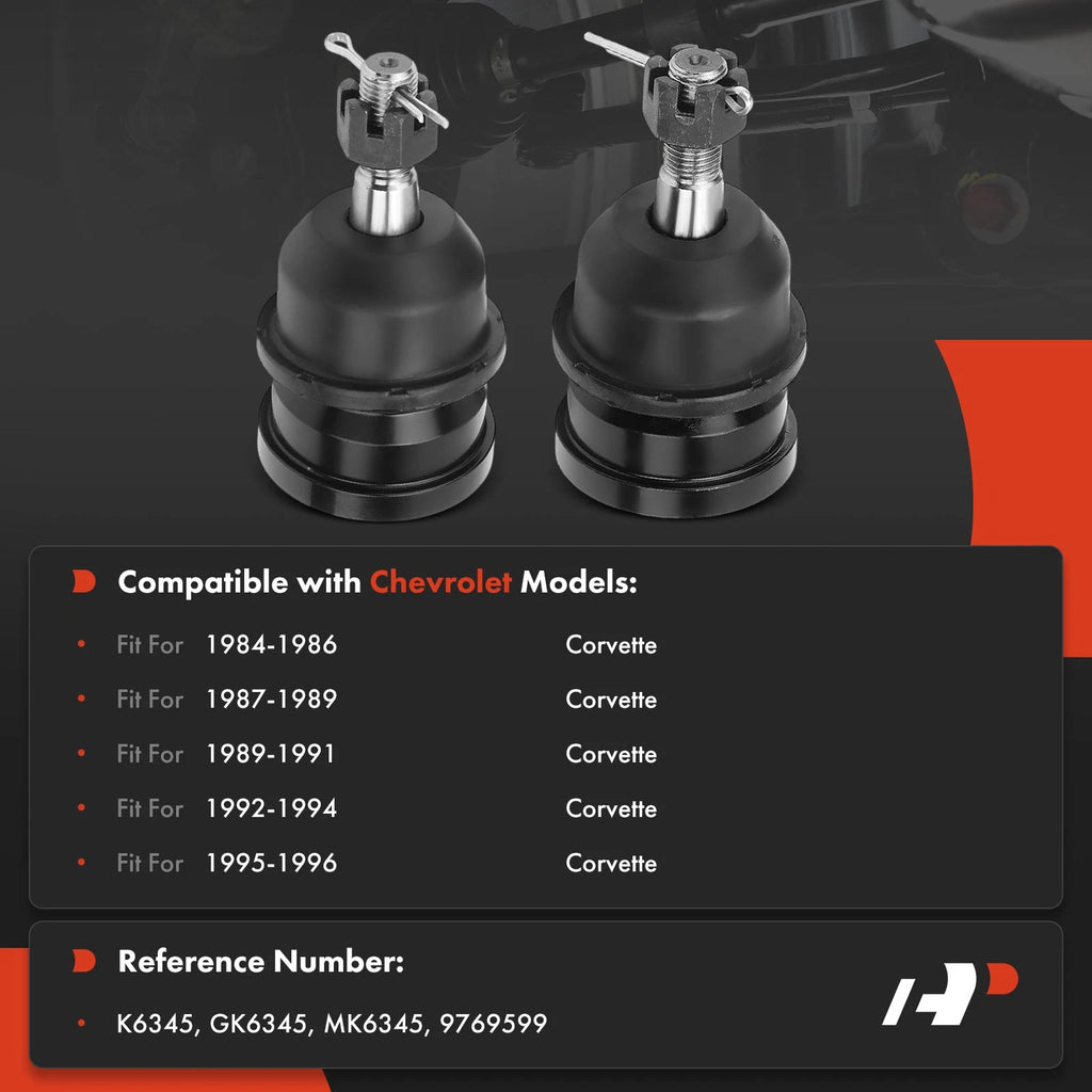 2X Front Lower Side Ball Joint for Chevrolet Corvette (1984-1996)