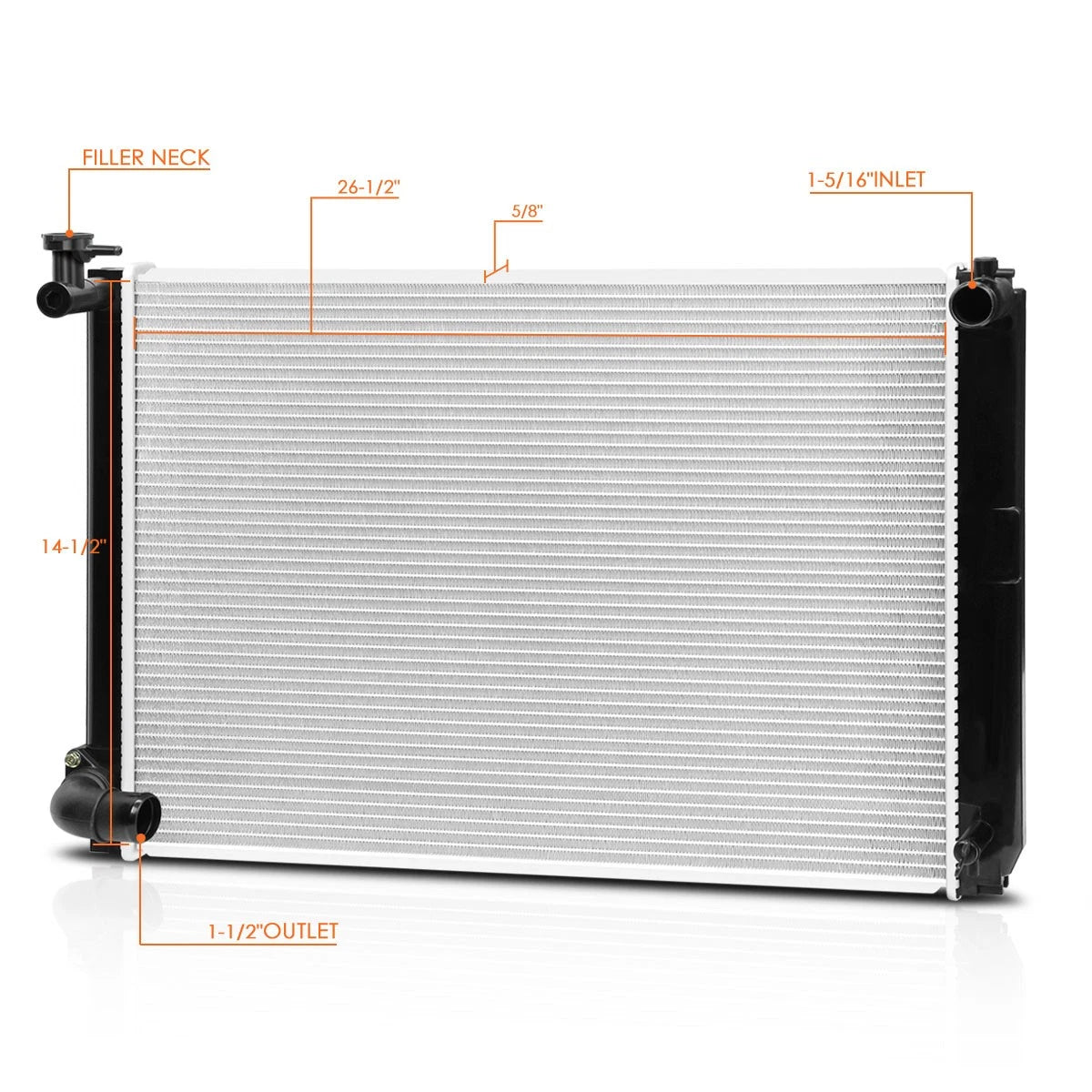 Aluminum Core Radiator for Toyota RX400H/Highlander Hybrid (2006–2008) DPI-2929