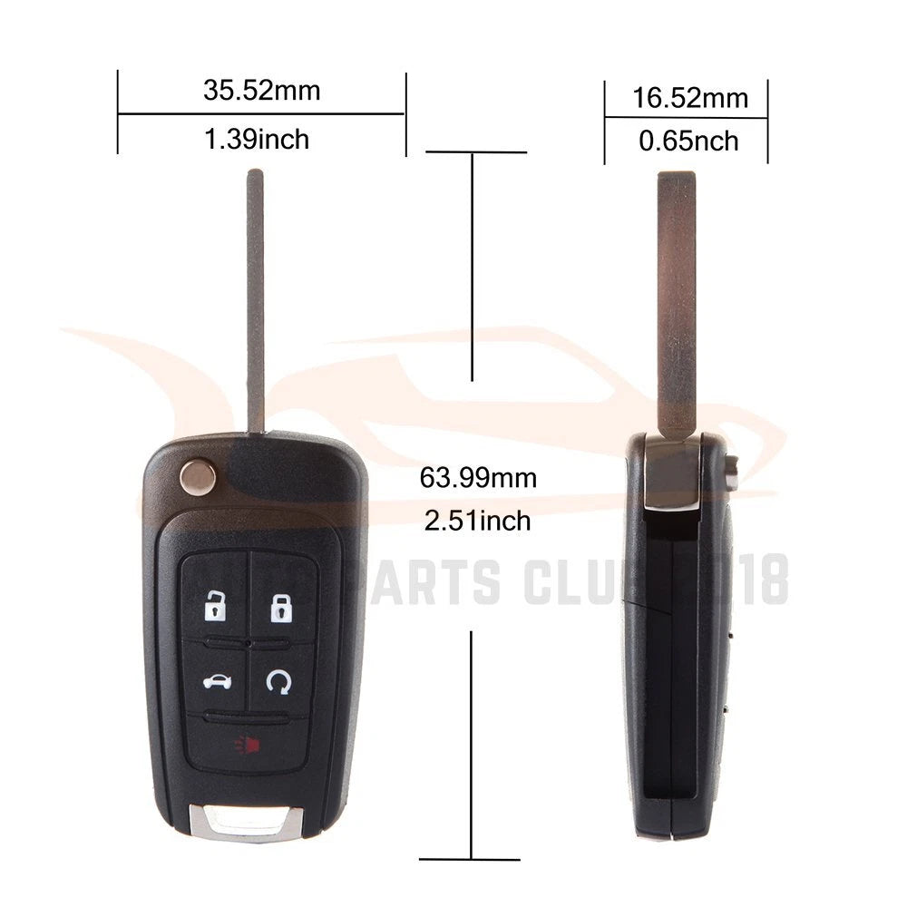 2X Keyless Key Fob Remote Case Shell for GMC Terrain Chevrolet Sonic (2010-2019)