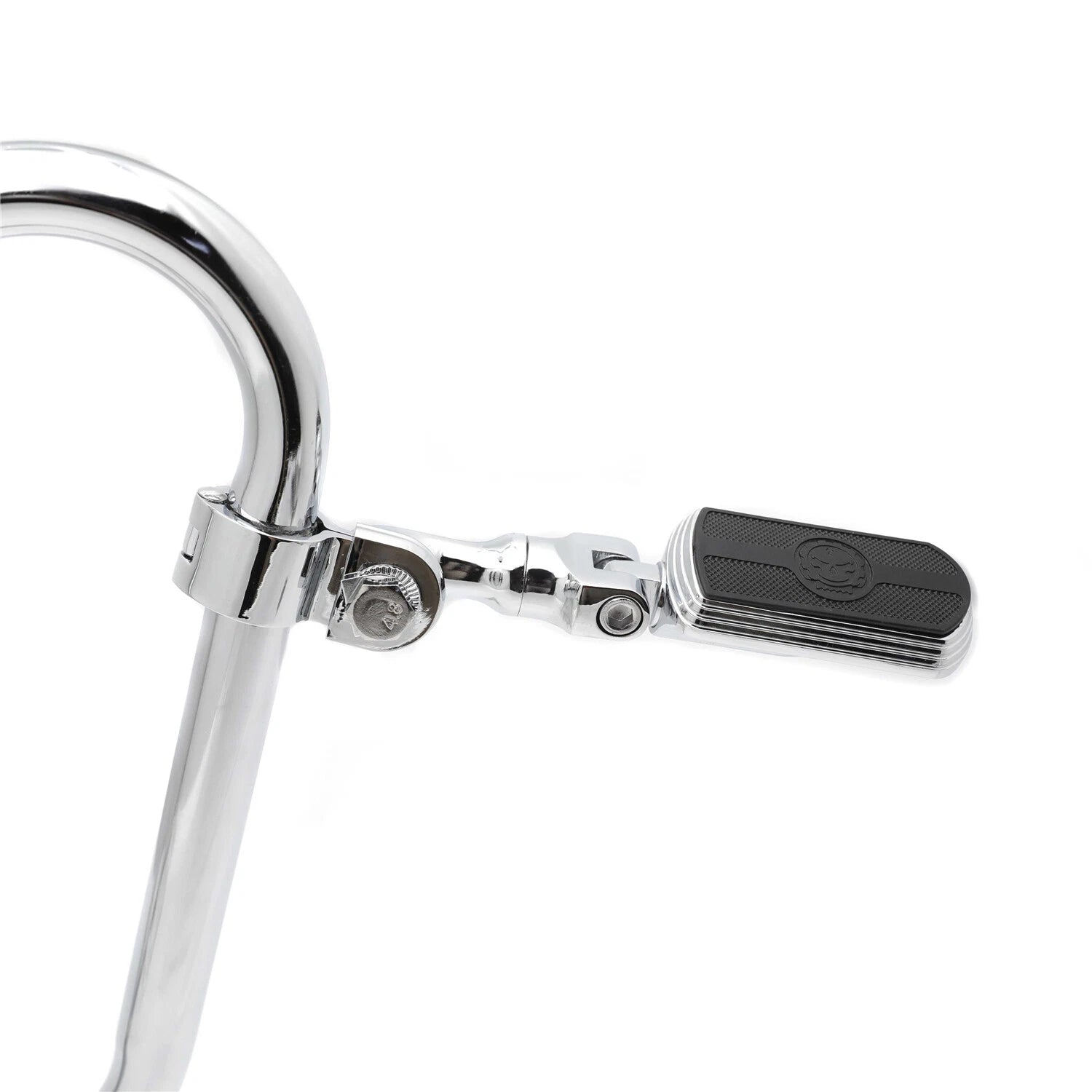 Chrome 1 1/4" Gear Skull FootPeg Clamp for Harley Sportster Touring Dyna