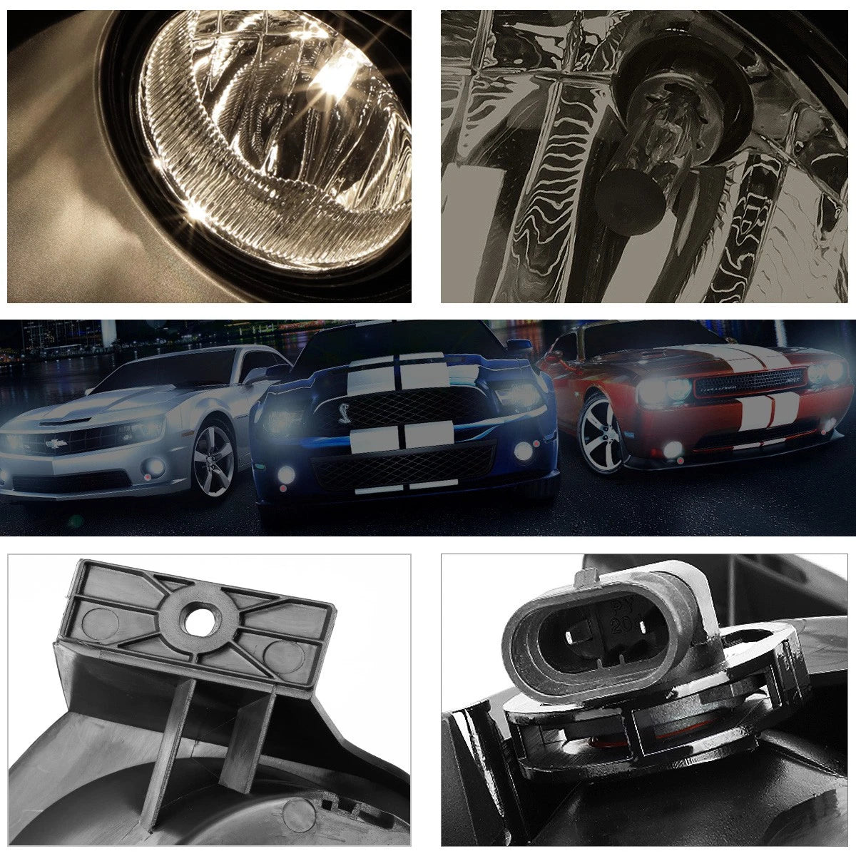 Smoked Lens Fog Lights + Switch Pair for Ford F-150 (2009–2014)