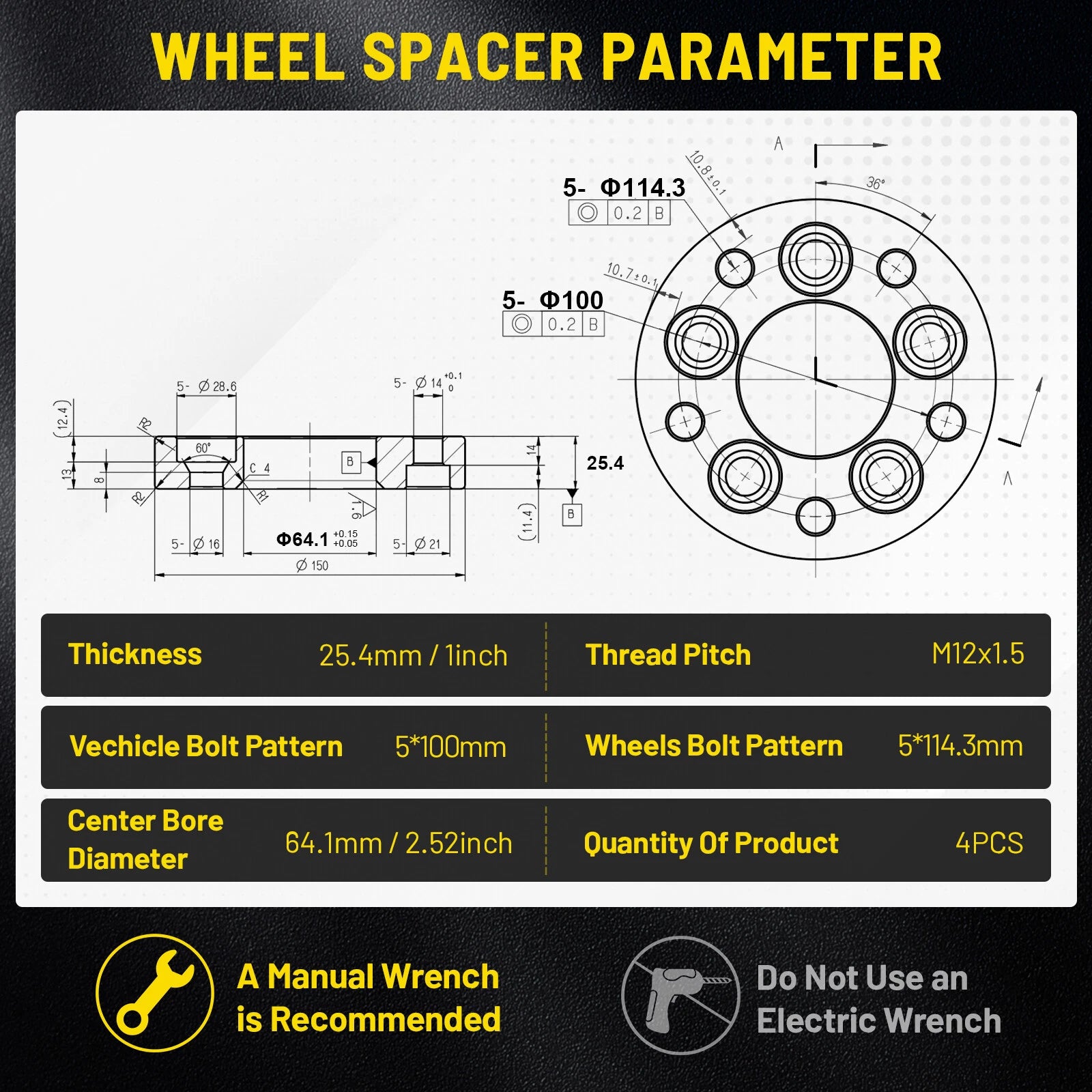 Wheel Adapters Spacers for Chevrolet Corsica (1987-1996)