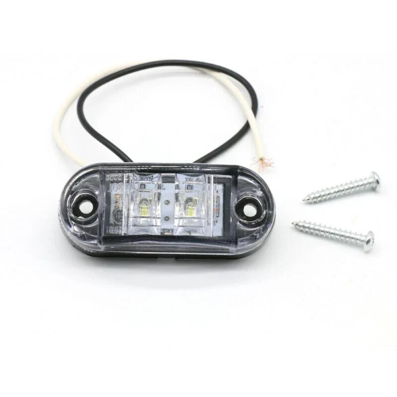 2 x Led Light Oval Clearance Trailer Side Marker Tail Lamp 12V-24V DC for Car Truck