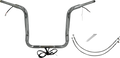 1-1/2" Round Top Handlebar Kit for Harley Davidson (EZ Install, 16", Chrome)