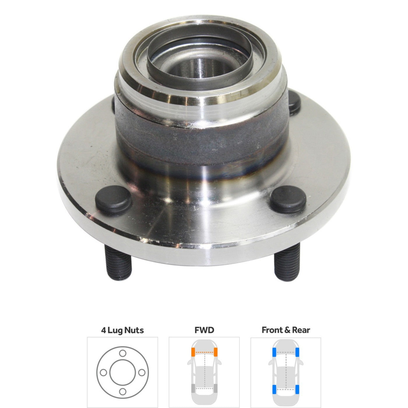 Wheel Hubs for Ford Focus (2000–2007) with Bearing, Rear Disc Brake