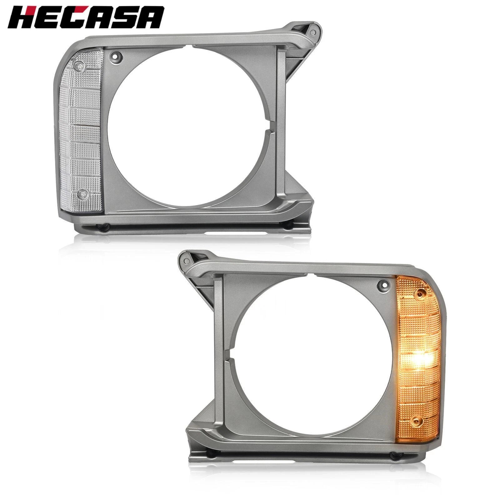 Clear Gray Headlight Door Bezel Set for Toyota Pickup (1979–1981)