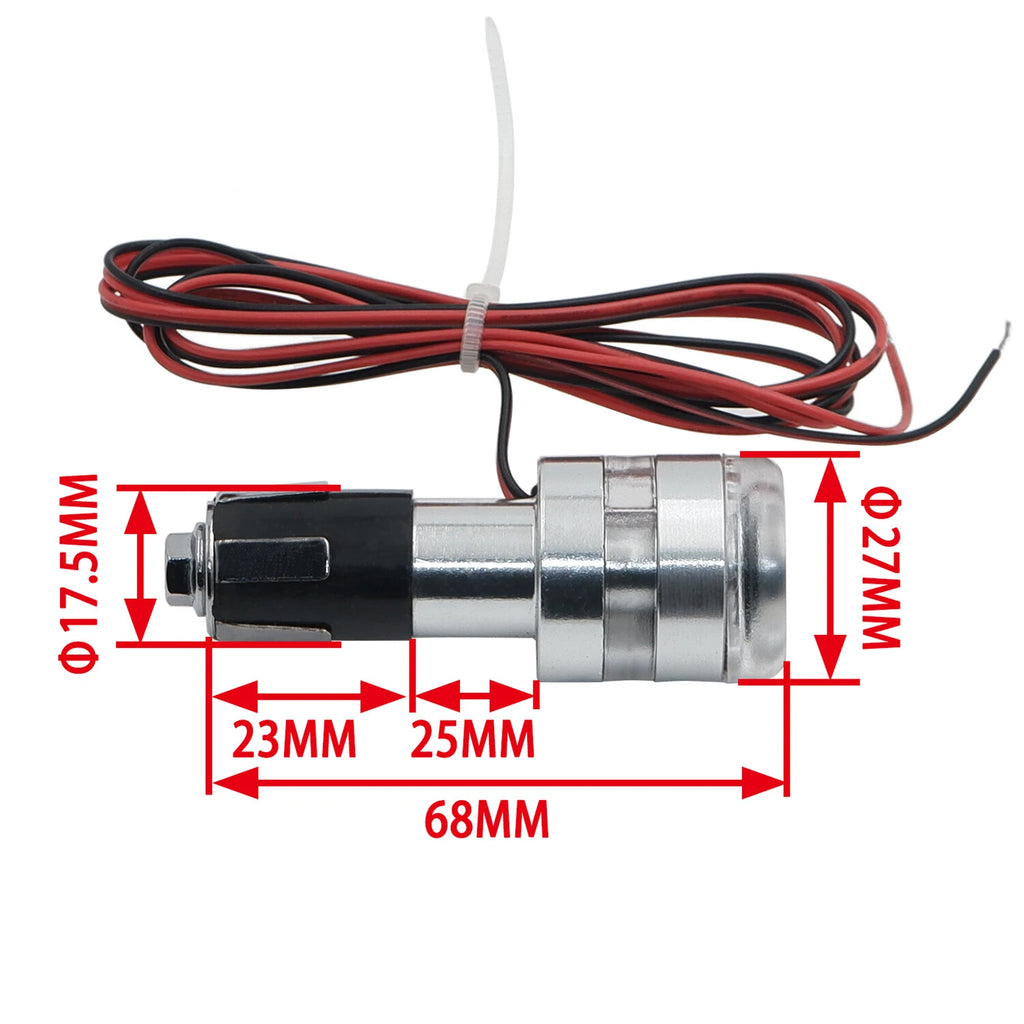 7/8" LED Handle Bar End Indicator Grip Turn Signal Light for Harley