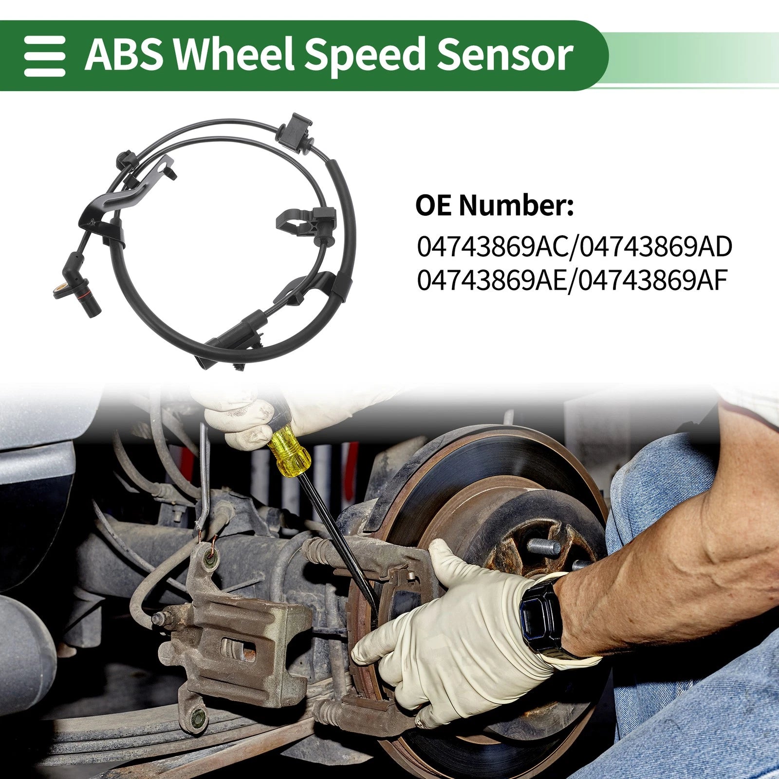 ABS Wheel Speed Sensor No. 04743869AC/04743869AD for Dodge Journey (2009–2020)