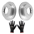 Rear Left and Right Brake Rotors Kit for Lexus LX570 and Toyota Land Cruiser (2008–2021)