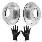 Rear Left and Right Brake Rotors Kit for Lexus LX570 and Toyota Land Cruiser (2008–2021)