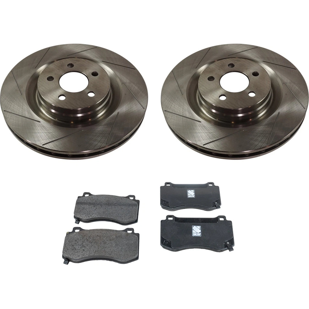 Disc Brake Rotor and Pad Kit for Dodge Challenger, Charger (2008–2020)