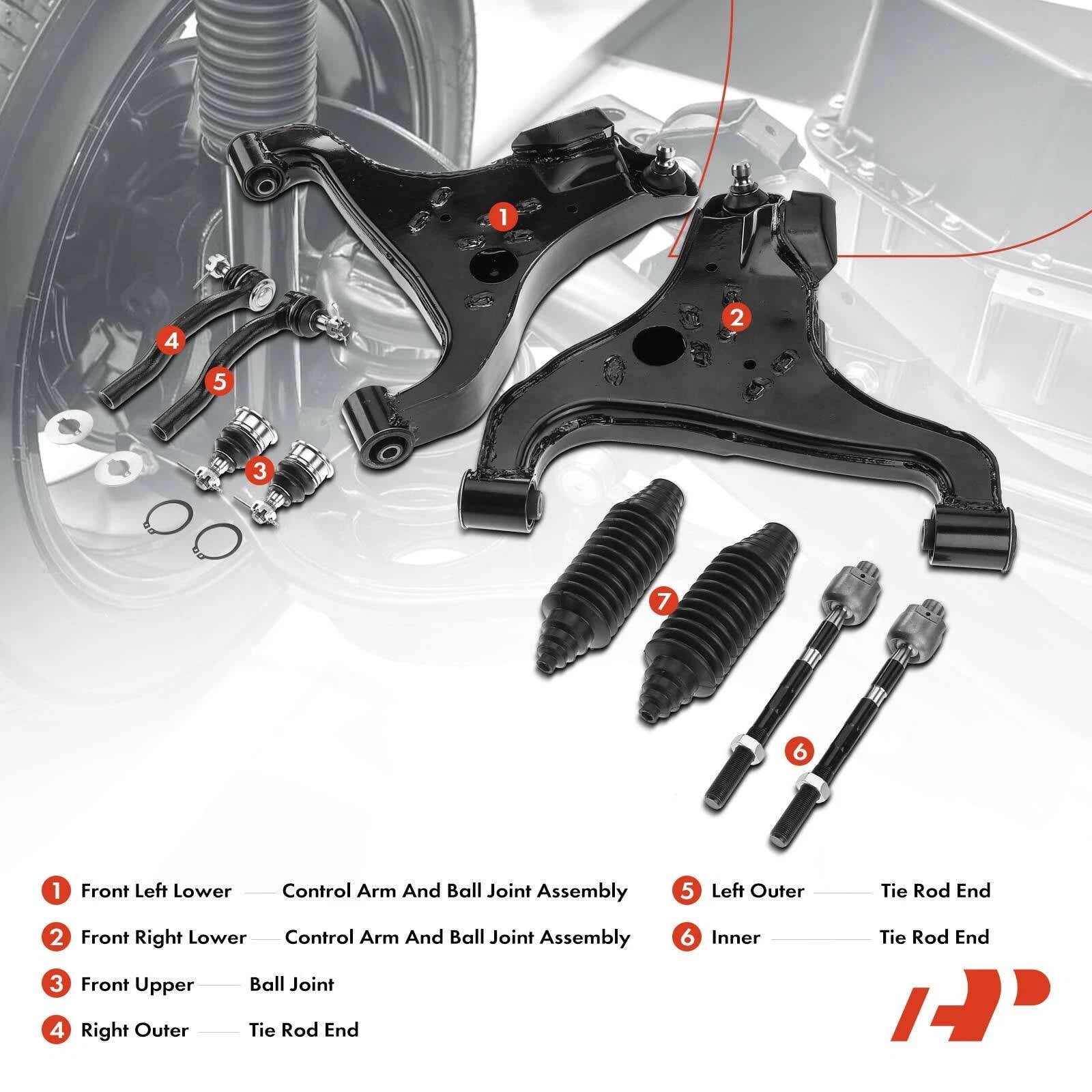 10x Control Arm & Ball Joint Assembly for Infiniti QX56 (2004–2010)