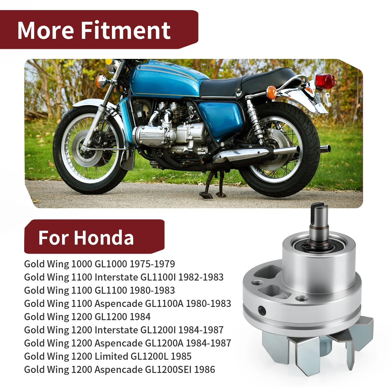 Water Pump 19200-MG9-681 for Honda Goldwing GL1000/1100/1200 (1975–1987)