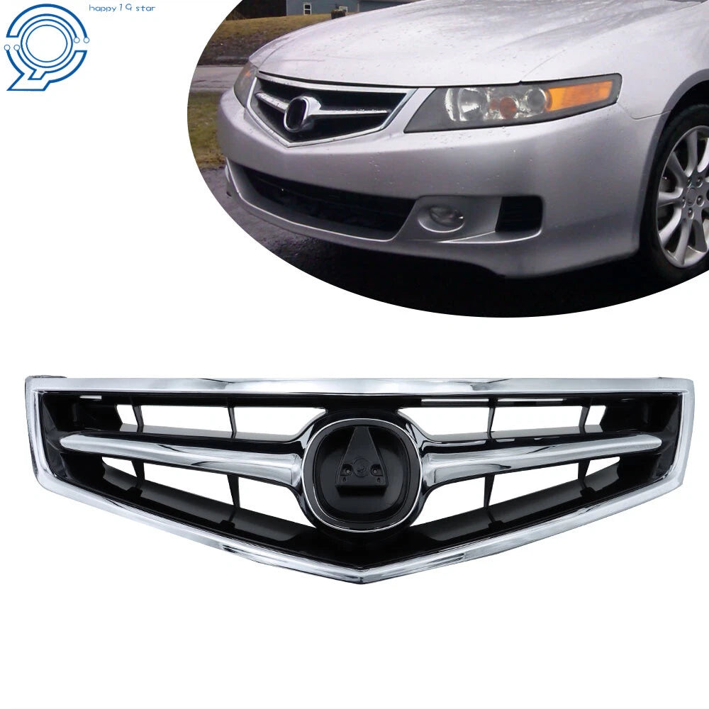 Front Grille for Acura TSX (2006–2008) with Chrome Molding