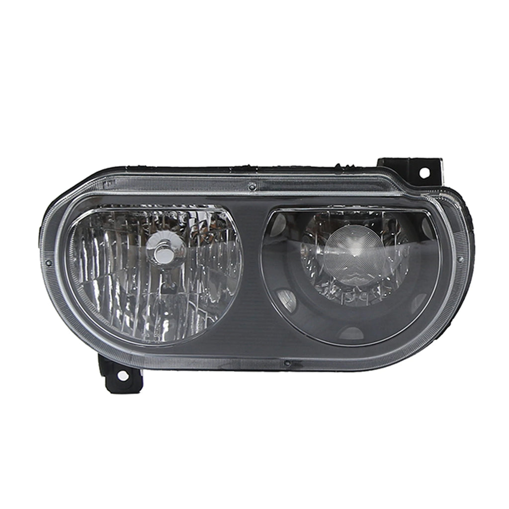 Headlights Assembly Lamp Black Pair for Dodge Challenger (2008–2014)
