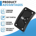 Black Curved Laydown License Plate Mount Bracket for Harley Dyna FXD Sportster (2006-2023)