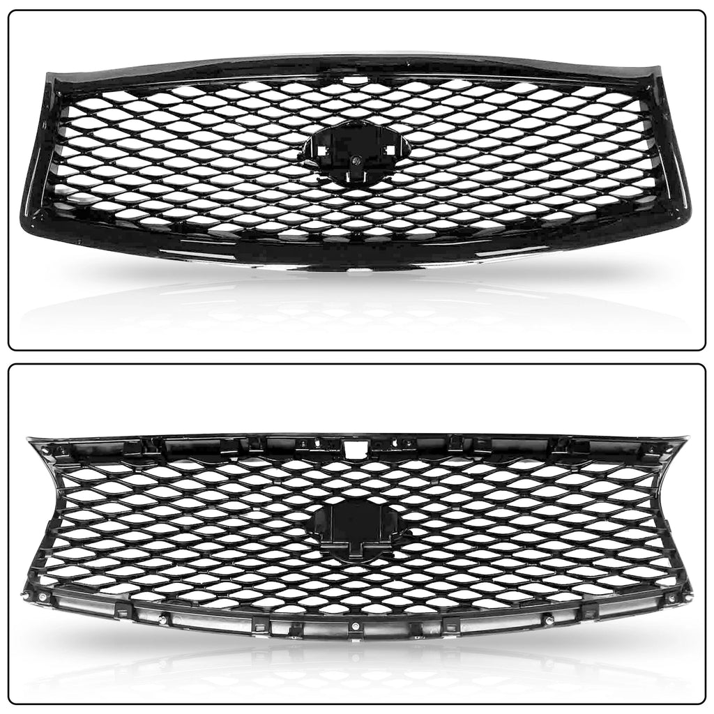 Front Bumper Upper Grille for Infiniti Q50 (2014-2017) Black