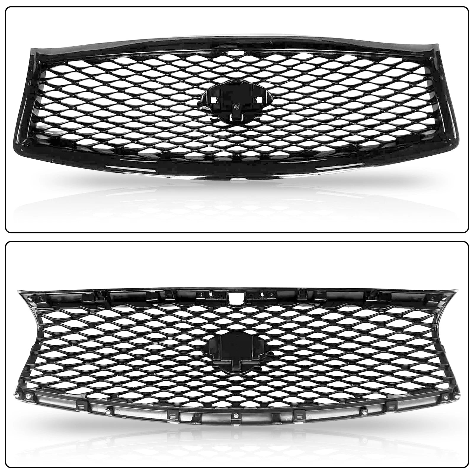 Front Bumper Upper Grille for Infiniti Q50 (2014-2017) Black