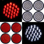 8pcs 24V 4" LED Side Marker Trailer Clearance Tail Lamps for