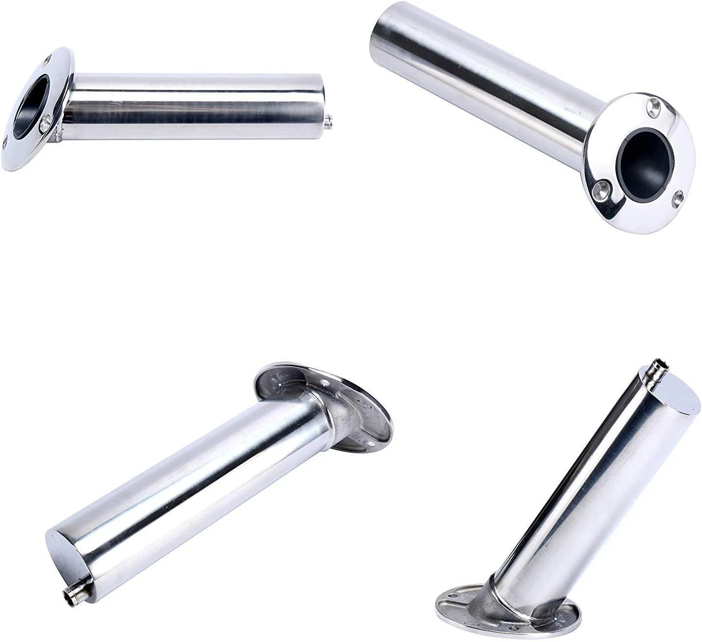 4X Flush Mount Fishing Rod Pole Holder for (316 Stainless Steel)