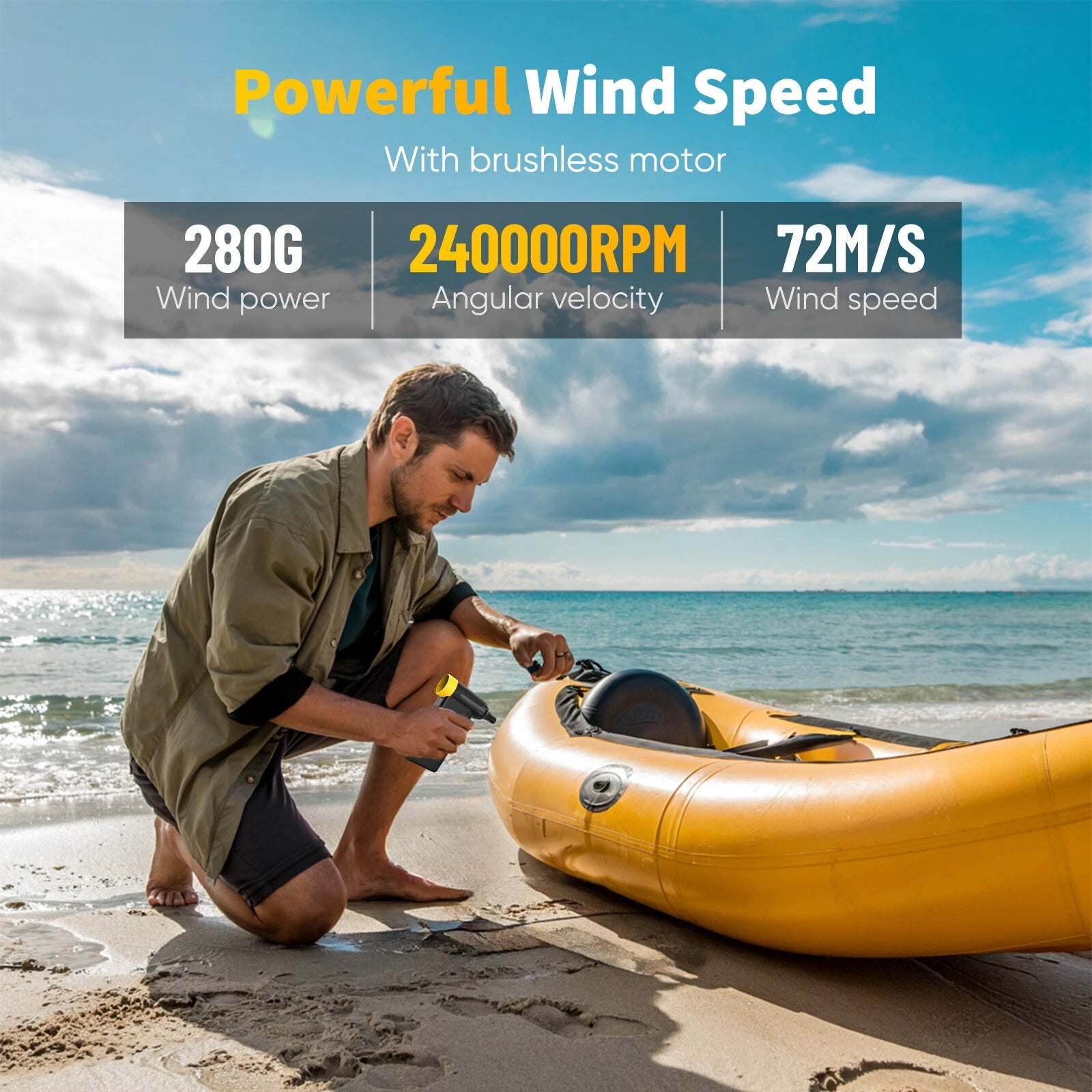 Rechargeable Electric Air Blower for Compressed Air Duster (300,000 RPM)