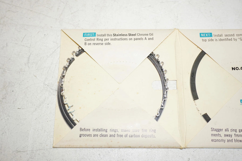 Set of 4 Piston Ring Sets for GM 454 7.4L Marine Engine (3888308)